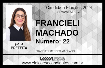 Candidato FRANCIELI MACHADO 2024 - GRAVATAL - Eleições