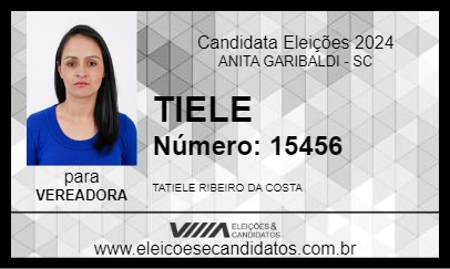 Candidato TIELE 2024 - ANITA GARIBALDI - Eleições