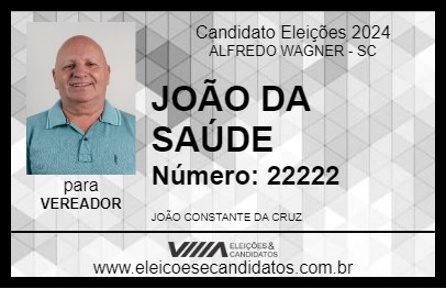 Candidato JOÃO DA SAÚDE 2024 - ALFREDO WAGNER - Eleições