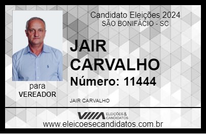 Candidato JAIR CARVALHO 2024 - SÃO BONIFÁCIO - Eleições