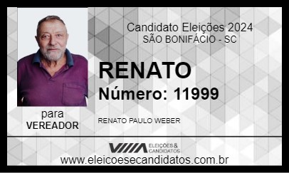 Candidato RENATO 2024 - SÃO BONIFÁCIO - Eleições