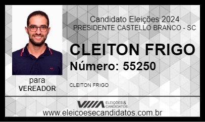 Candidato CLEITON FRIGO 2024 - PRESIDENTE CASTELLO BRANCO - Eleições