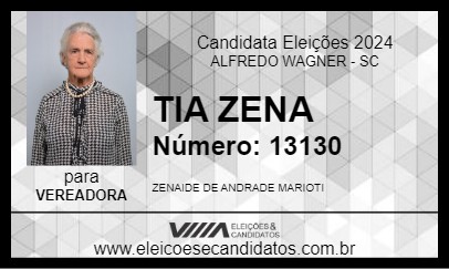 Candidato TIA ZENA 2024 - ALFREDO WAGNER - Eleições