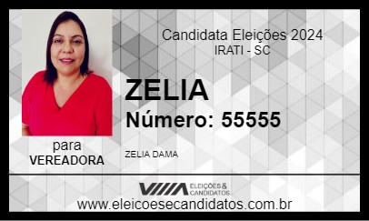 Candidato ZELIA DAMA 2024 - IRATI - Eleições