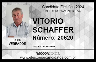 Candidato VITORIO SCHAFFER 2024 - ALFREDO WAGNER - Eleições