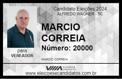 Candidato MARCIO CORREIA 2024 - ALFREDO WAGNER - Eleições