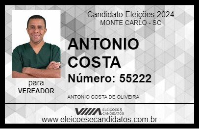 Candidato ANTONIO COSTA 2024 - MONTE CARLO - Eleições