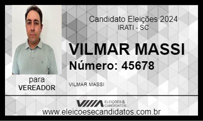 Candidato VILMAR MASSI 2024 - IRATI - Eleições