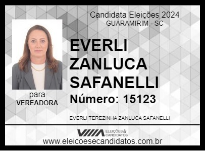 Candidato EVERLI ZANLUCA SAFANELLI 2024 - GUARAMIRIM - Eleições