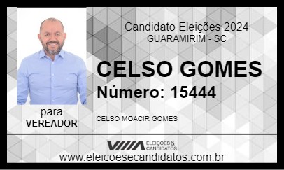 Candidato CELSO GOMES 2024 - GUARAMIRIM - Eleições