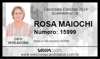 Candidato ROSA MAIOCHI 2024 - GUARAMIRIM - Eleições