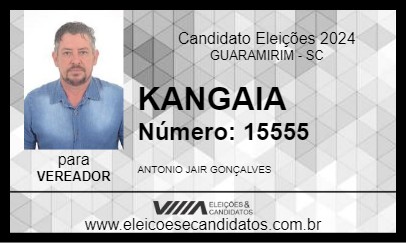 Candidato KANGAIA 2024 - GUARAMIRIM - Eleições