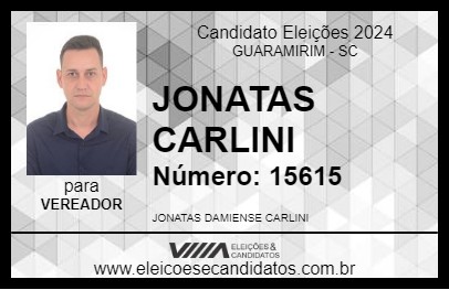 Candidato JONATAS CARLINI 2024 - GUARAMIRIM - Eleições