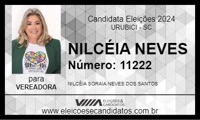 Candidato NILCÉIA NEVES 2024 - URUBICI - Eleições