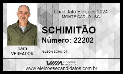 Candidato SCHIMITÃO 2024 - MONTE CARLO - Eleições