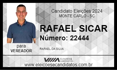 Candidato RAFAEL SICAR 2024 - MONTE CARLO - Eleições