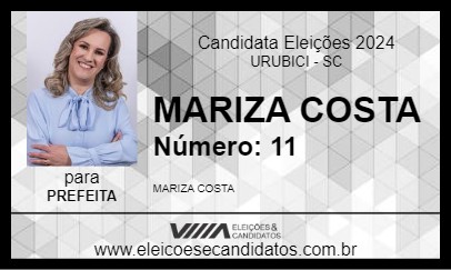 Candidato MARIZA COSTA 2024 - URUBICI - Eleições