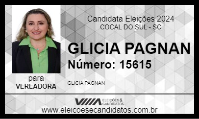 Candidato GLICIA PAGNAN 2024 - COCAL DO SUL - Eleições