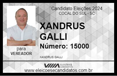 Candidato XANDRUS GALLI  2024 - COCAL DO SUL - Eleições