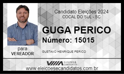 Candidato GUGA PERICO 2024 - COCAL DO SUL - Eleições