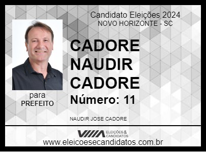 Candidato CADORE    NAUDIR CADORE 2024 - NOVO HORIZONTE - Eleições