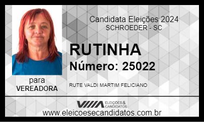 Candidato RUTINHA 2024 - SCHROEDER - Eleições