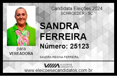 Candidato SANDRA FERREIRA 2024 - SCHROEDER - Eleições