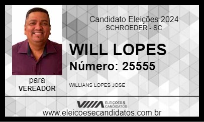 Candidato WILL LOPES 2024 - SCHROEDER - Eleições