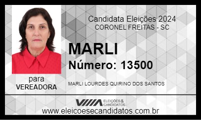 Candidato MARLI  2024 - CORONEL FREITAS - Eleições