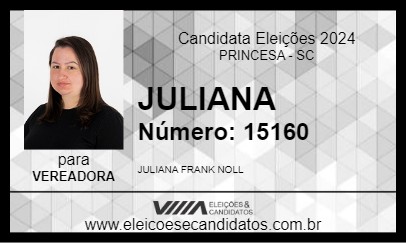 Candidato JULIANA 2024 - PRINCESA - Eleições