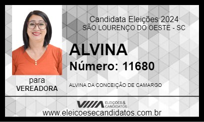 Candidato ALVINA 2024 - SÃO LOURENÇO DO OESTE - Eleições