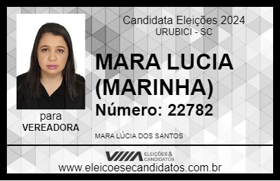 Candidato MARA LUCIA (MARINHA) 2024 - URUBICI - Eleições