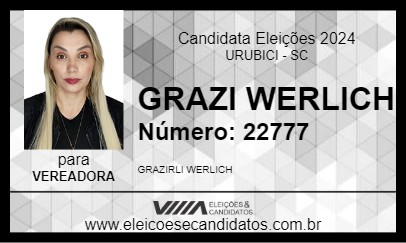 Candidato GRAZI WERLICH 2024 - URUBICI - Eleições