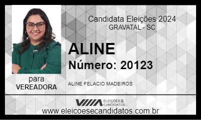 Candidato ALINE 2024 - GRAVATAL - Eleições