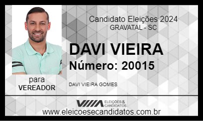 Candidato DAVI VIEIRA 2024 - GRAVATAL - Eleições