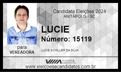 Candidato LUCIE 2024 - ANITÁPOLIS - Eleições