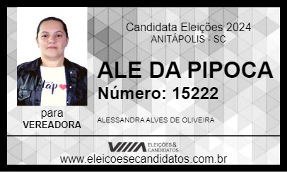 Candidato ALE DA PIPOCA 2024 - ANITÁPOLIS - Eleições