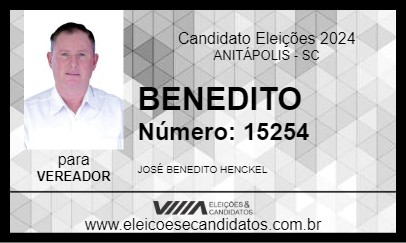 Candidato BENEDITO 2024 - ANITÁPOLIS - Eleições