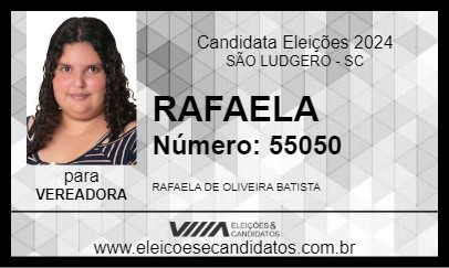 Candidato RAFAELA 2024 - SÃO LUDGERO - Eleições