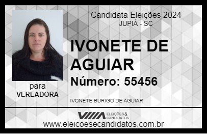 Candidato IVONETE DE AGUIAR 2024 - JUPIÁ - Eleições