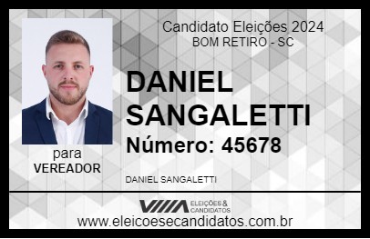 Candidato DANIEL SANGALETTI 2024 - BOM RETIRO - Eleições