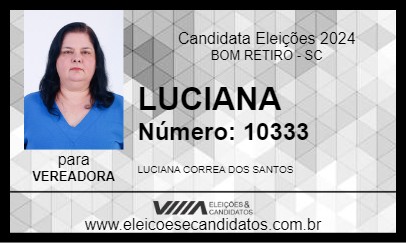 Candidato LUCIANA 2024 - BOM RETIRO - Eleições