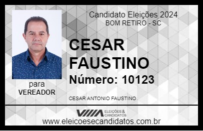 Candidato CESAR FAUSTINO 2024 - BOM RETIRO - Eleições