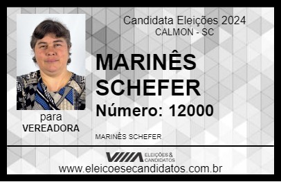 Candidato MARINÊS SCHEFER 2024 - CALMON - Eleições