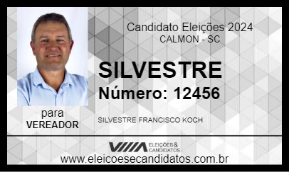 Candidato SILVESTRE 2024 - CALMON - Eleições