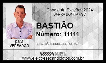 Candidato BASTIÃO 2024 - BARRA BONITA - Eleições