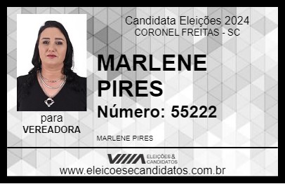 Candidato MARLENE PIRES 2024 - CORONEL FREITAS - Eleições