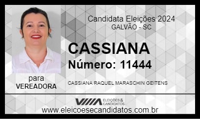 Candidato CASSIANA 2024 - GALVÃO - Eleições