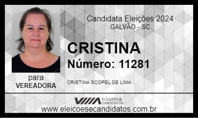 Candidato CRISTINA 2024 - GALVÃO - Eleições