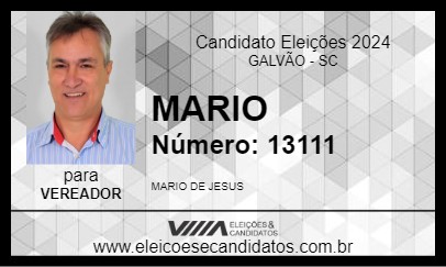 Candidato MARIO 2024 - GALVÃO - Eleições